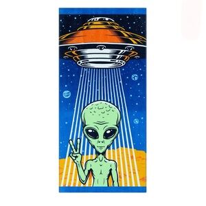 Mainstays Cotton Blend Alien Beach Towel, 28" x 60"